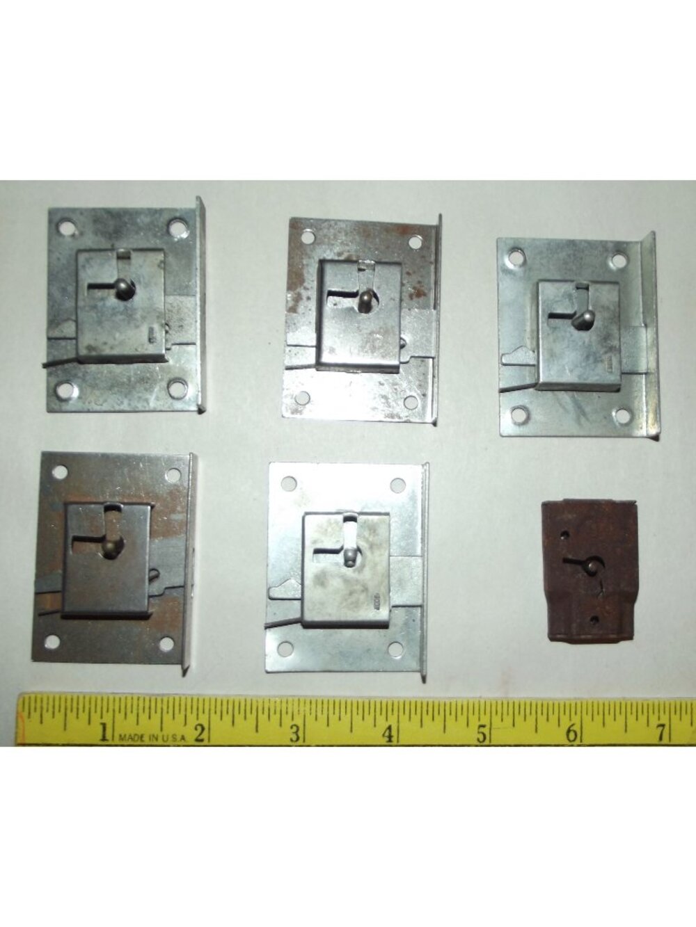 Vintage or Antique Half Mortise Cabinet Lock (lot of 6)
